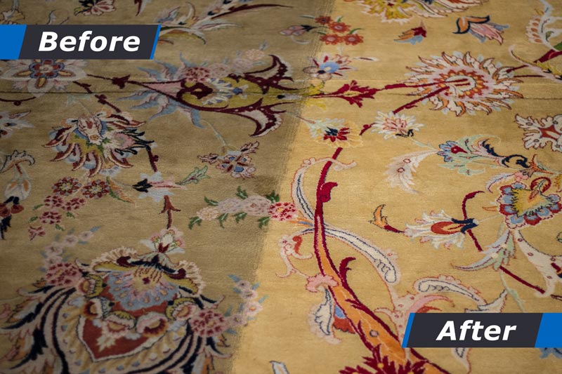 Before After Oriental Rug Cleaning